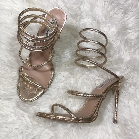Steve Madden Exotica Gold Sandals Heels
