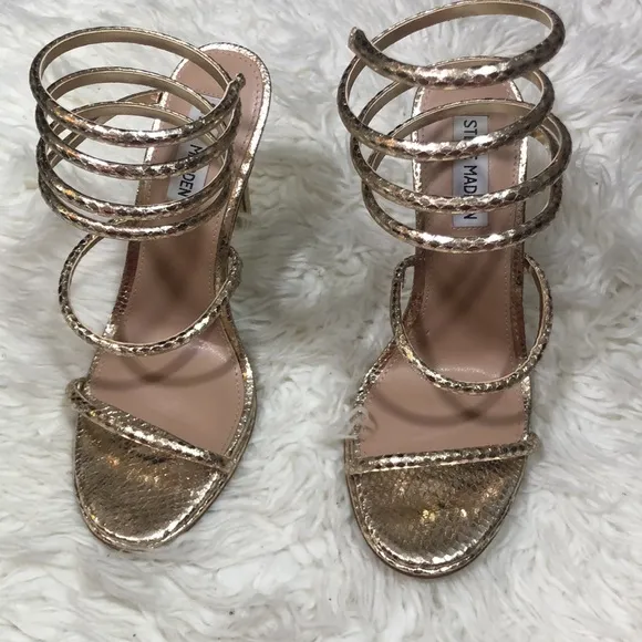 Steve Madden Exotica Gold Sandals Heels