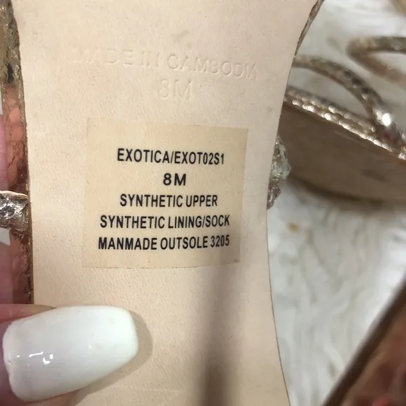 Steve Madden Exotica Gold Sandals Heels