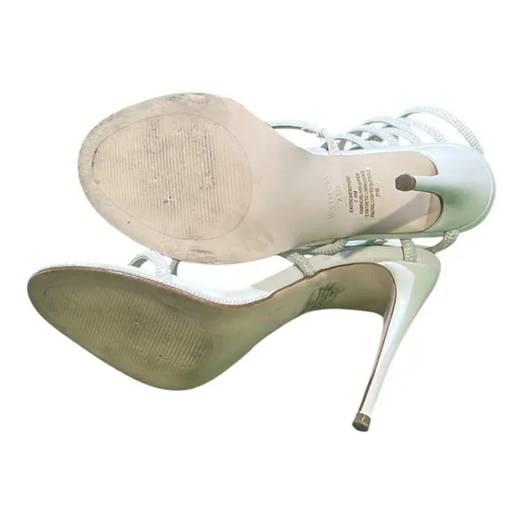 Steve Madden Exotica Women’s Pearl White Sandal Heels Size 7.5.