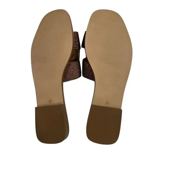Steve Madden Hayden Sandals Bronze Braided Women's Size 8