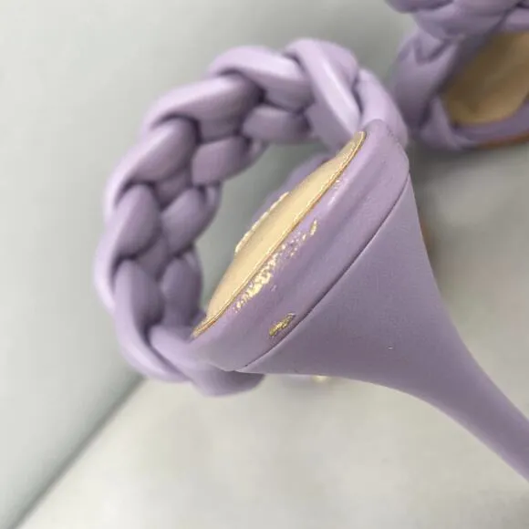 STEVE MADDEN Kenley Heels Lavender Purple Women's Size 7 Braided Sandals