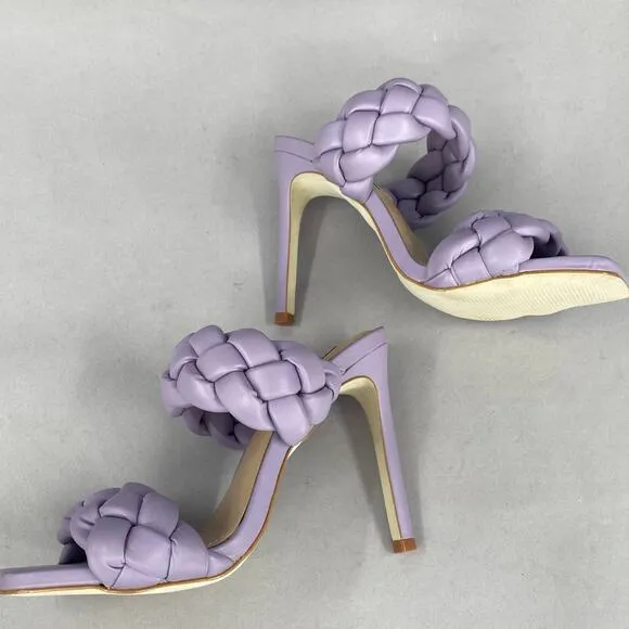 STEVE MADDEN Kenley Heels Lavender Purple Women's Size 7 Braided Sandals