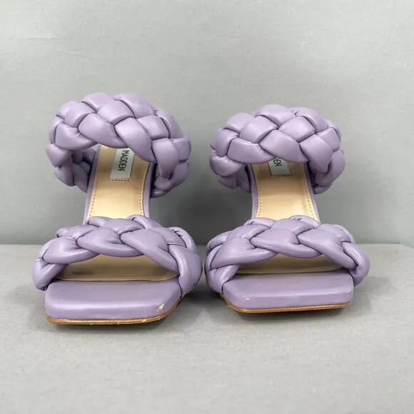 STEVE MADDEN Kenley Heels Lavender Purple Women's Size 7 Braided Sandals