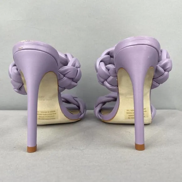 STEVE MADDEN Kenley Heels Lavender Purple Women's Size 7 Braided Sandals