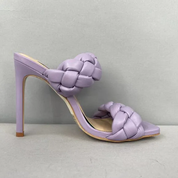 STEVE MADDEN Kenley Heels Lavender Purple Women's Size 7 Braided Sandals