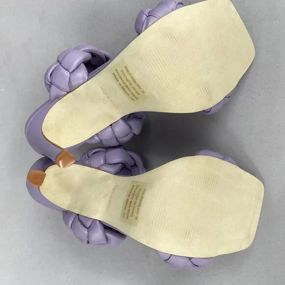 STEVE MADDEN Kenley Heels Lavender Purple Women's Size 7 Braided Sandals