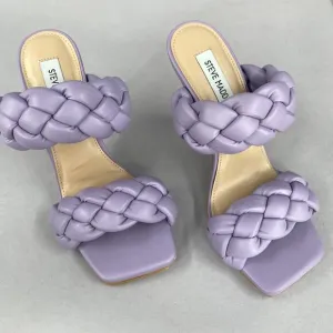 STEVE MADDEN Kenley Heels Lavender Purple Women's Size 7 Braided Sandals