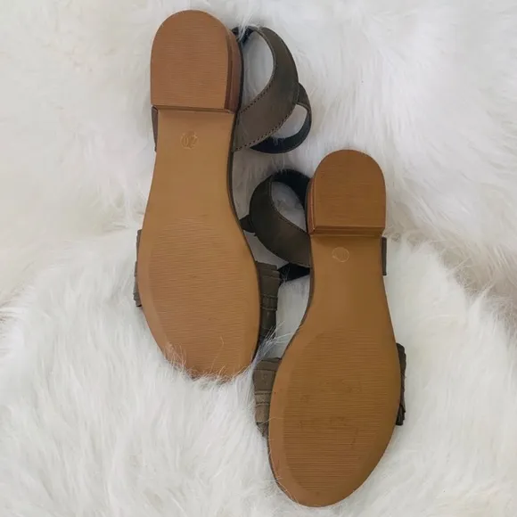 Steve Madden, Ohh-So-Pretty Olive Suede Sandals 7