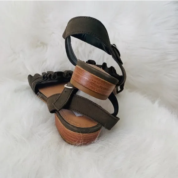 Steve Madden, Ohh-So-Pretty Olive Suede Sandals 7