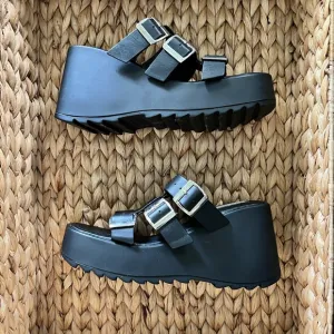Steve Madden Pierce Leather Platform Sandals