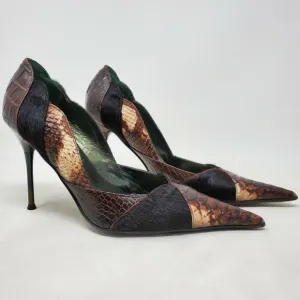 Steve Madden Spain Animal Patches Heels Size 7.