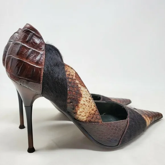 Steve Madden Spain Animal Patches Heels Size 7.