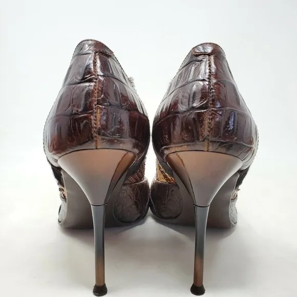 Steve Madden Spain Animal Patches Heels Size 7.
