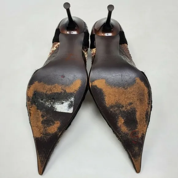 Steve Madden Spain Animal Patches Heels Size 7.
