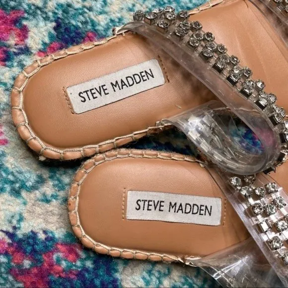 Steve Madden Vanyal Rhinestone Embellished Espadrille Sandals