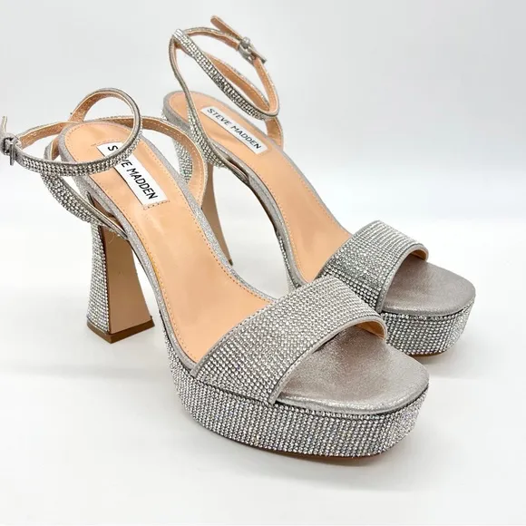 Steve Madden Women's Lashed-R Platform Embellished Dress Sandals
