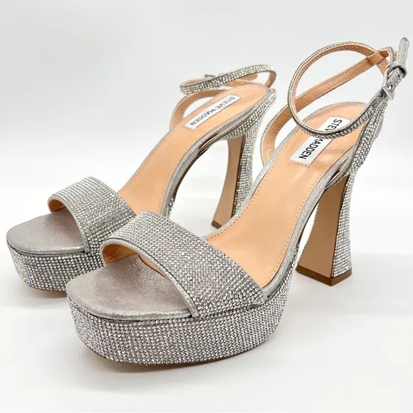 Steve Madden Women's Lashed-R Platform Embellished Dress Sandals