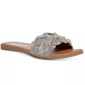 Steve Madden Women's Phayra Rhinestone Braided Slides Size 10