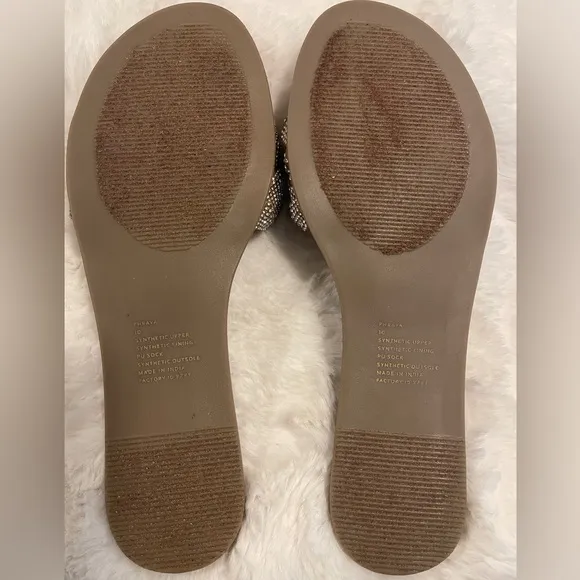 Steve Madden Women's Phayra Rhinestone Braided Slides Size 10