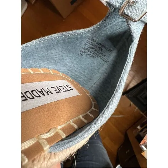 STEVE MADDEN Women's Submit Espadrille Wedge Sandals Nwot Size 9