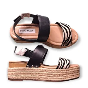 Steve Madden zebra animal print platform sandals platform size 7M