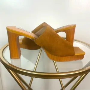 Steven New York Pamela High Heel Sandals 9 Sz Tan Color Weekend Vacation NWT