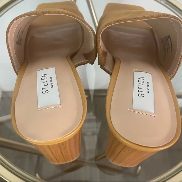 Steven New York Pamela High Heel Sandals 9 Sz Tan Color Weekend Vacation NWT