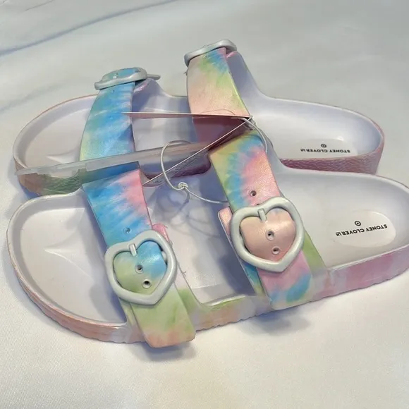 Stoney Clover Lane X Target Tie Dye Slide Sandals.