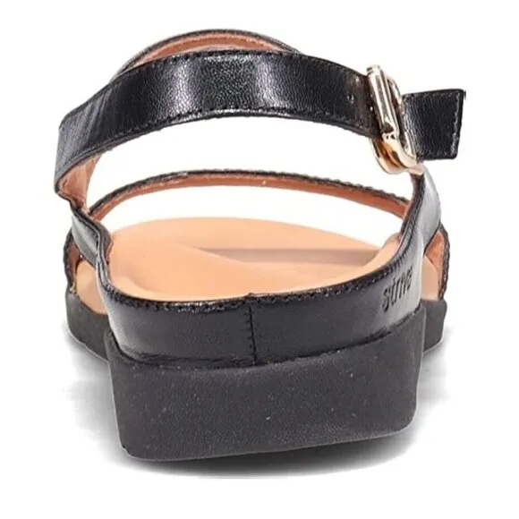 Strive Sandal Womens‎ 9.5-10 Black Leather Arch Support New
