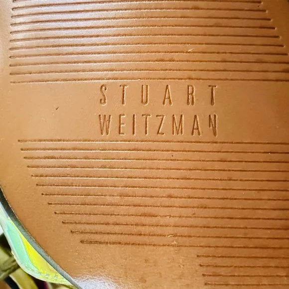 STUART WEITZMAN Amazing Vintage Holographic Sandals Heels