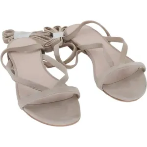 Stuart Weitzman Anita Gladiator Suede Sandals, Brown/Tan, Women's Size 6.5 B