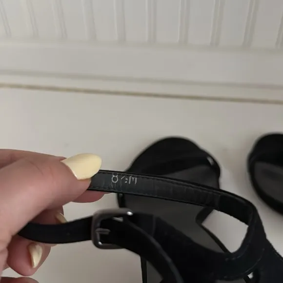 Stuart Weitzman Black Simple Sandals