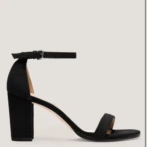 Stuart Weitzman Black Simple Sandals