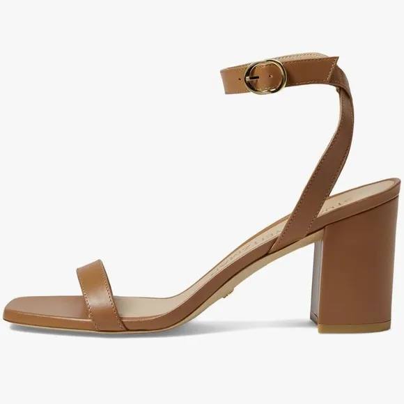 STUART WEITZMAN brown sandals heels size 9B nearly bare