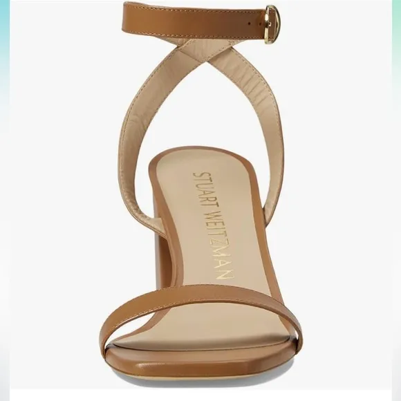 STUART WEITZMAN brown sandals heels size 9B nearly bare