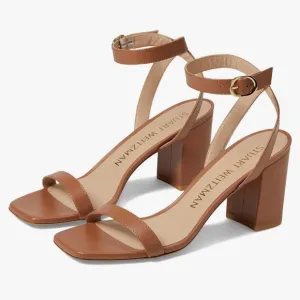 STUART WEITZMAN brown sandals heels size 9B nearly bare