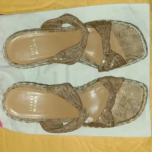 Stuart Weitzman Gold Wedges