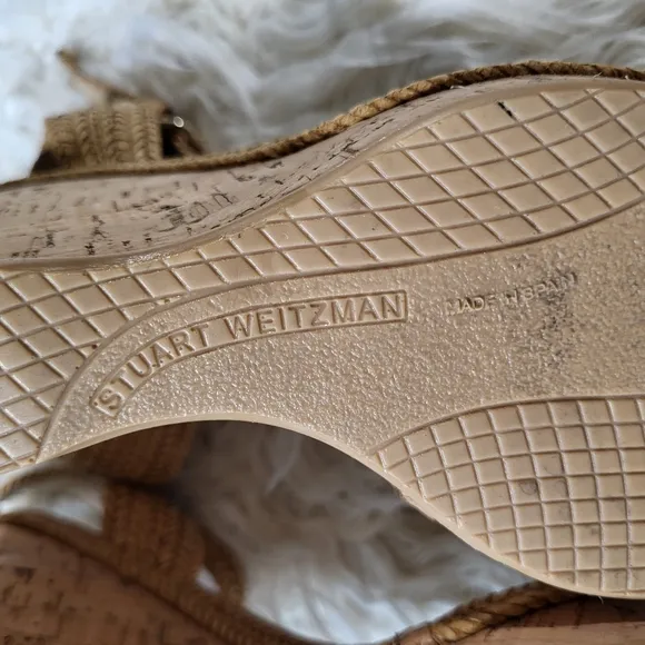 Stuart Weitzman Jezebel Size 8 Cork Wedge Sandals
