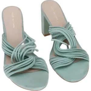 STUART WEITZMAN Mint Twist Block Slide Sandal Women 8.5 Fast Shipping