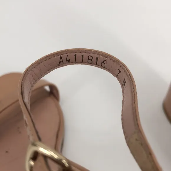 Stuart Weitzman Nudistsong High Heel Sandals - Adobe Patent Leather - Size 7.5