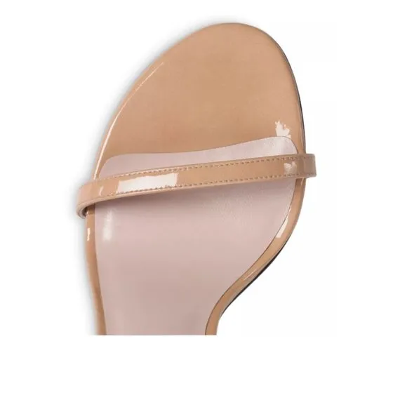 Stuart Weitzman Nudistsong High Heel Sandals - Adobe Patent Leather - Size 7.5