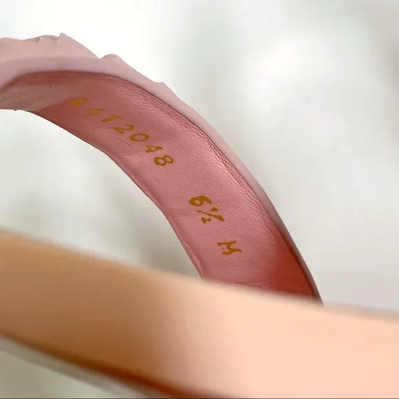 Stuart Weitzman rosita pink rubber rose flat slide sandals