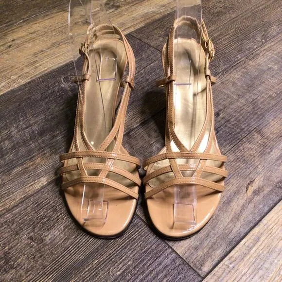 Stuart Weitzman Strappy Wedge Sandals Tan Size 6.5