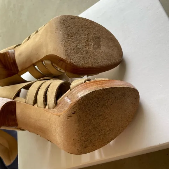 Stuart Weitzman Suede Platform Bootie Strappy Sandals