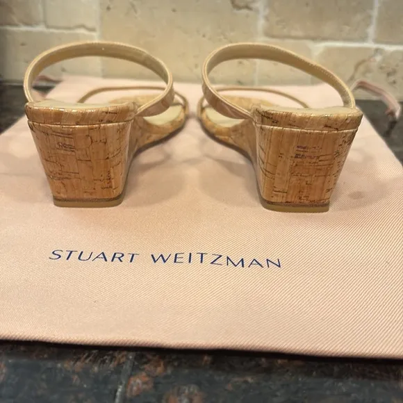 Stuart Weitzman Tan Wedge Sandals 5