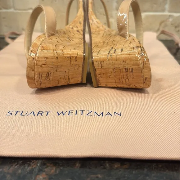 Stuart Weitzman Tan Wedge Sandals 5