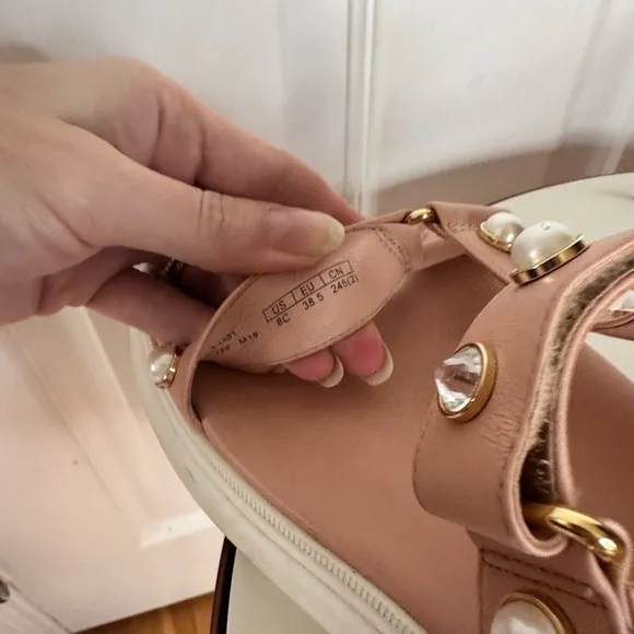 Stuart Weitzman Zoelie Embellished Leather DAD Sandals