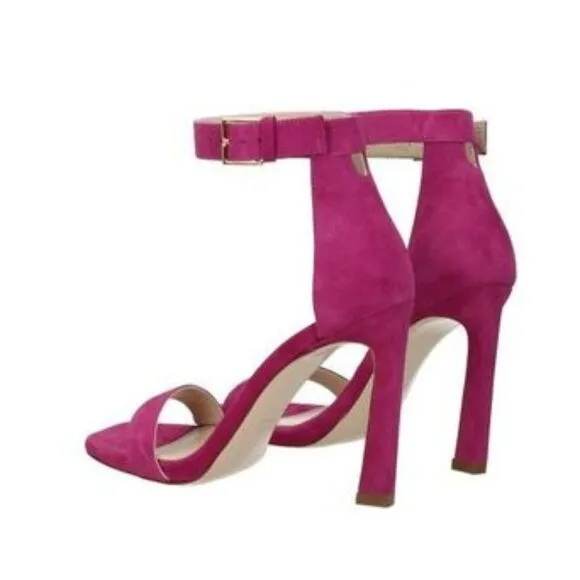 Stuart Weitzman Women's NUDIST 100 mm Pink Suede heeled Sandals 36