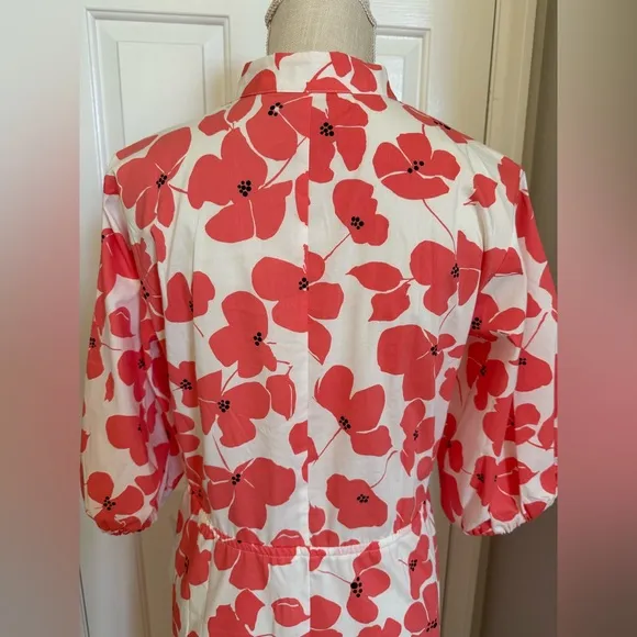 Studio 1 Womens Short Sleeve Floral Midi Fit   Flare Dress Sz 10 Brand New